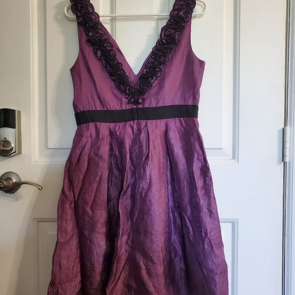 Women's Purple Party Dress - Picture 2 of 4